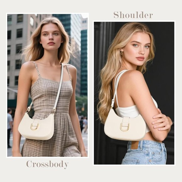 Caramel Genuine Leather Crossbody Shoulder Bag for Women with Removable Straps - Picture 2 of 6